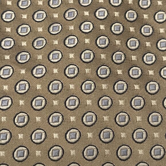 Club Room Tan Hand Made 100% Silk Men’s Neck Tie Made In China - Picture 9 of 9